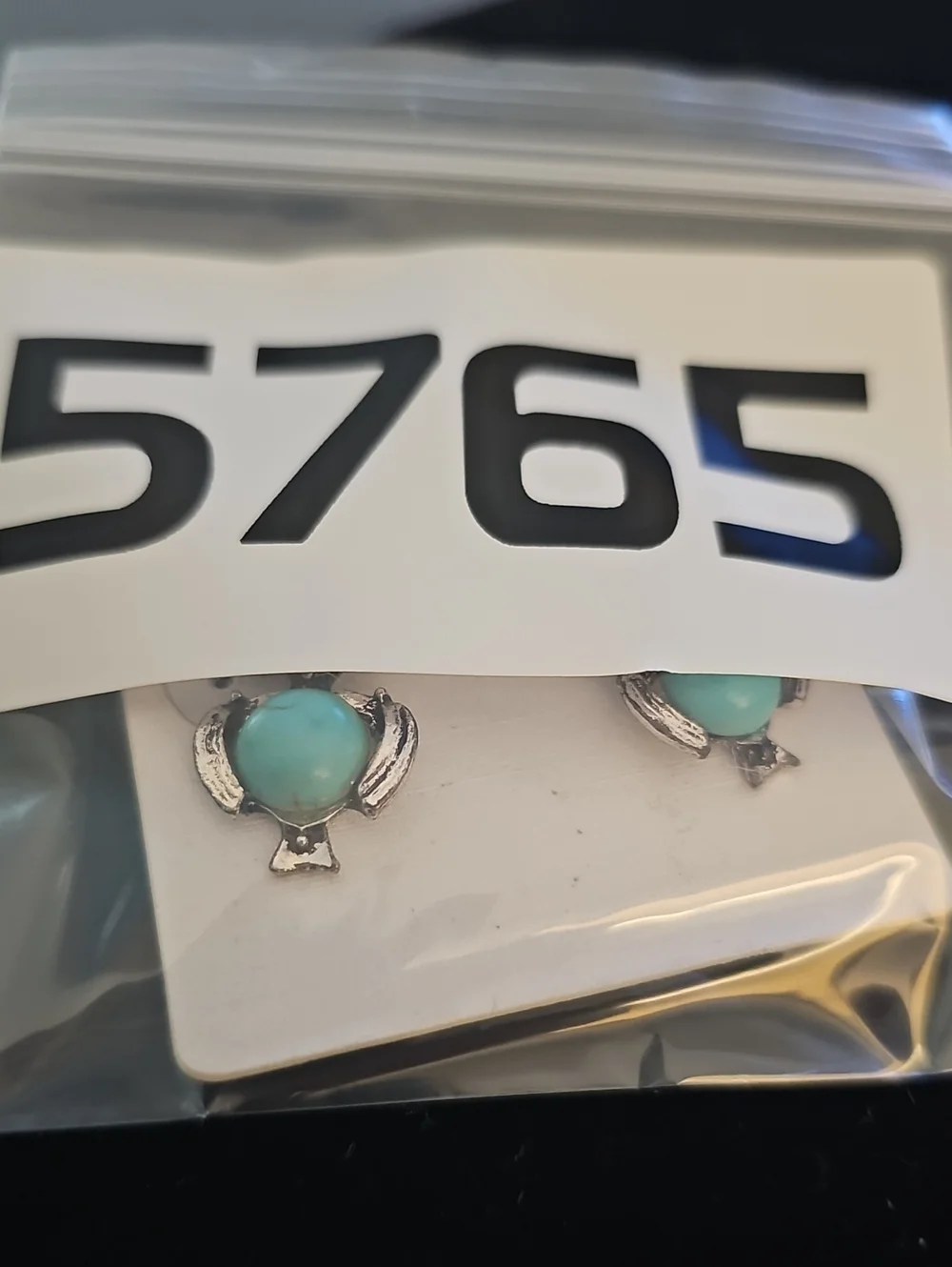 Turquoise Owl Stud Earrings - Silver Tone. New In Pkg